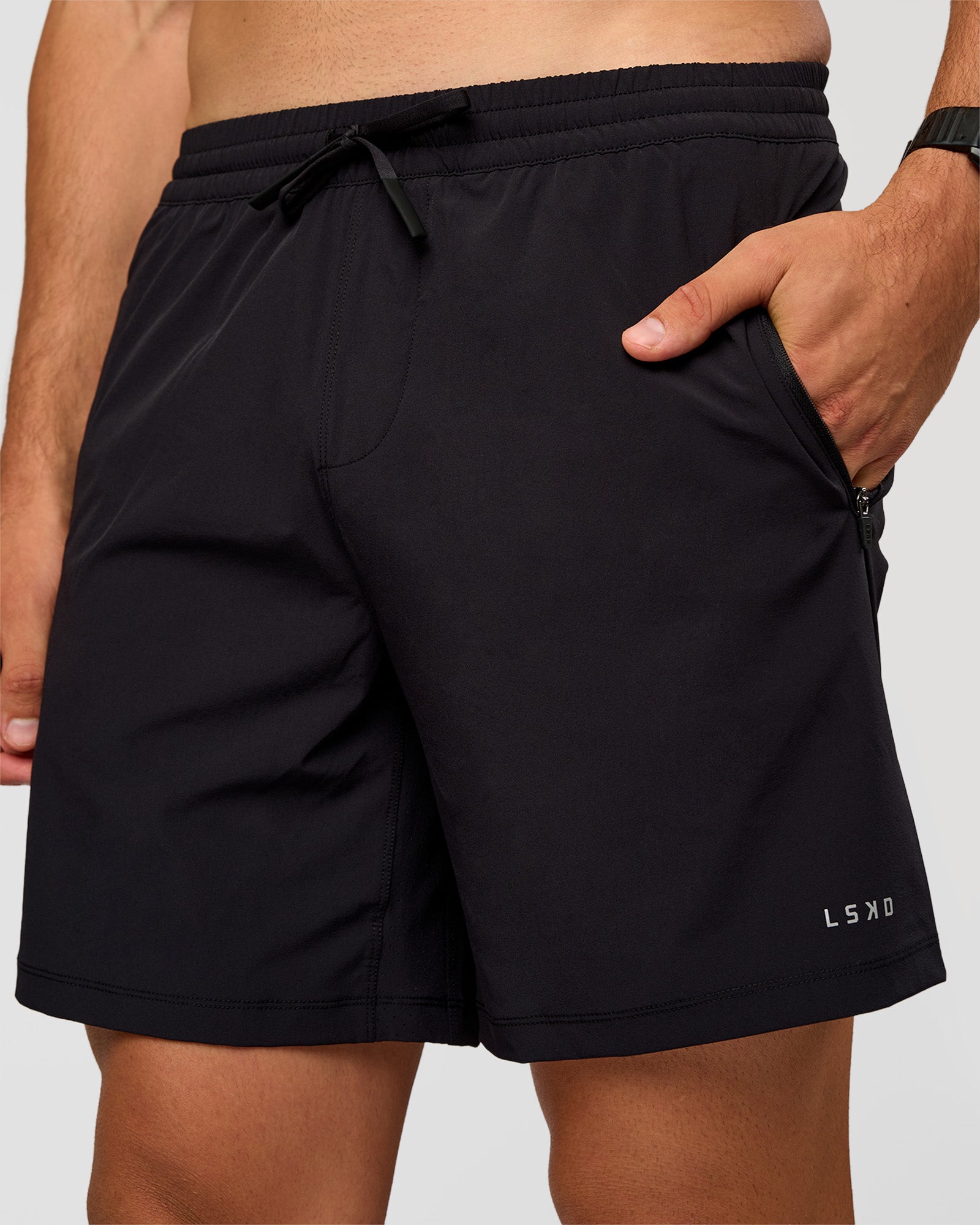 Man wearing Rep 7'' Training Short  - Black | Model:Liam | Size:L