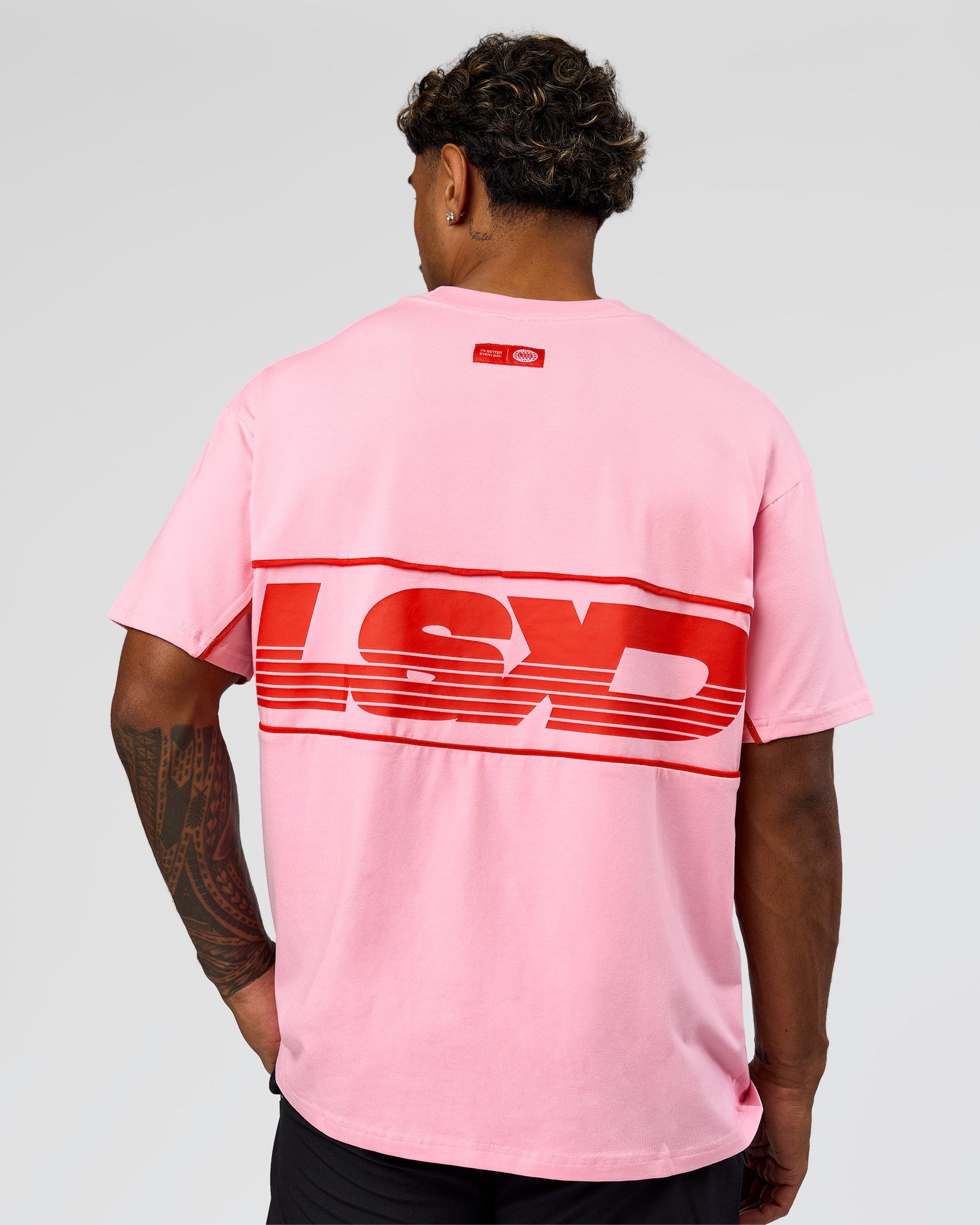 Rosé様 Inline Heavyweight FLXCotton Oversized Tee - Pink Rose-Flame