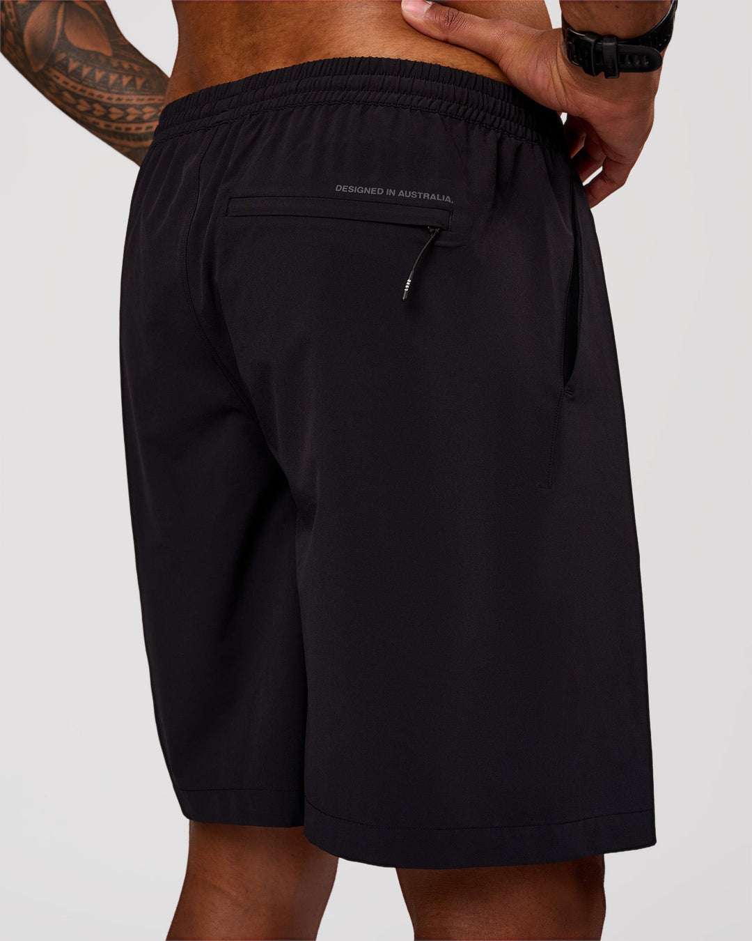 Man wearing Rep Movement 9" Training Short - Black | Model:Xav | Size:L - view 1