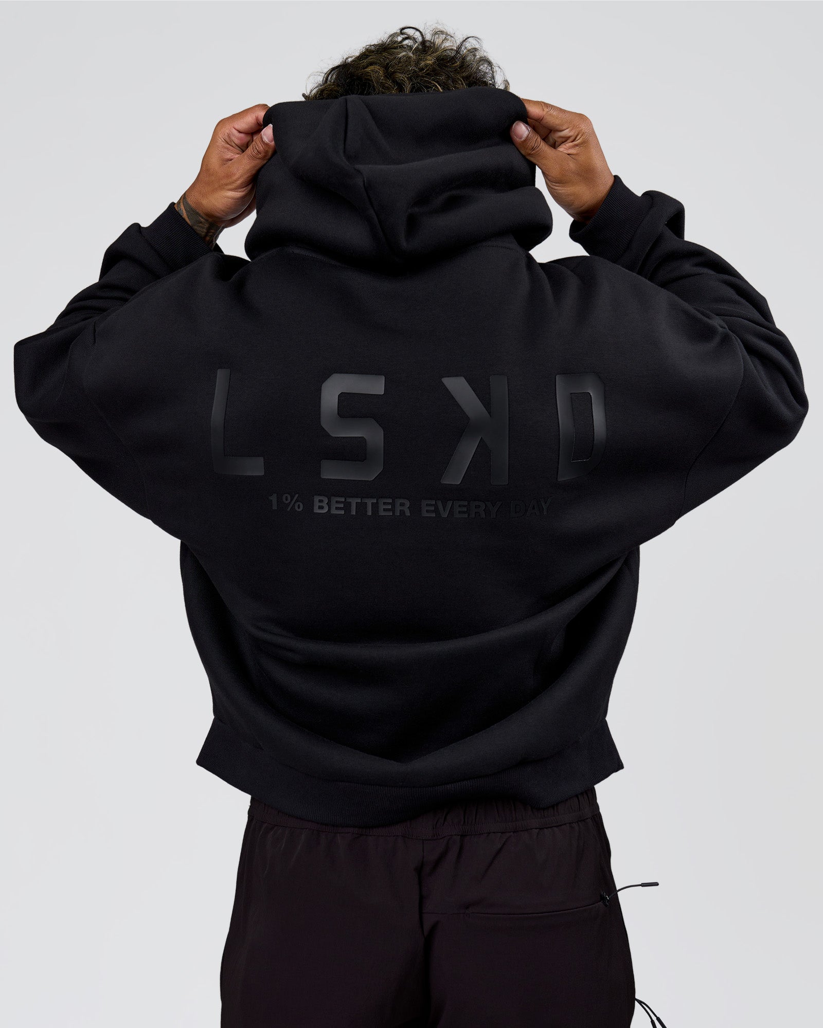 Tonal Legacy Boxy Hoodie - Black-Black | LSKD – LSKD US