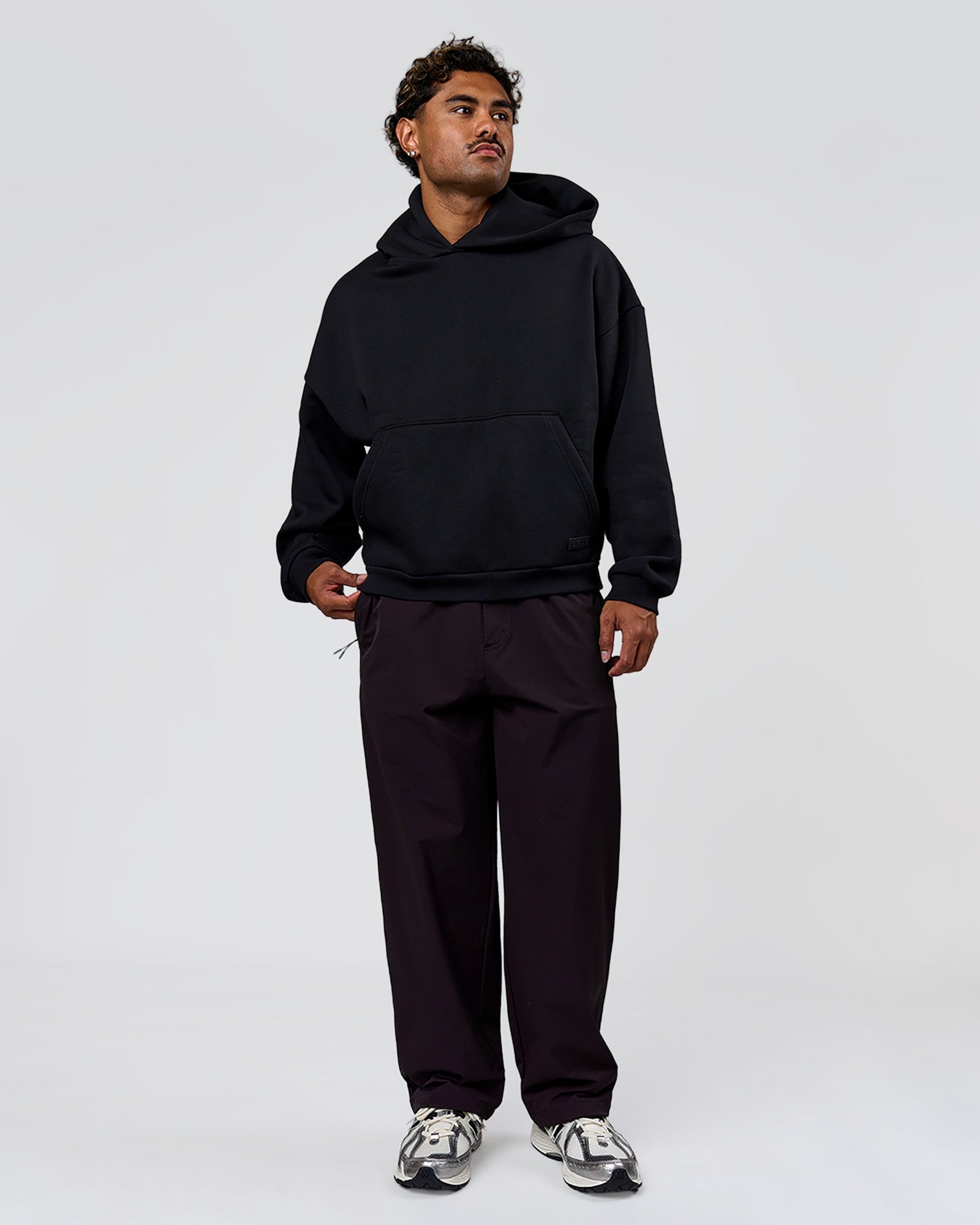 Tonal Legacy Boxy Hoodie - Black-Black | LSKD – LSKD US