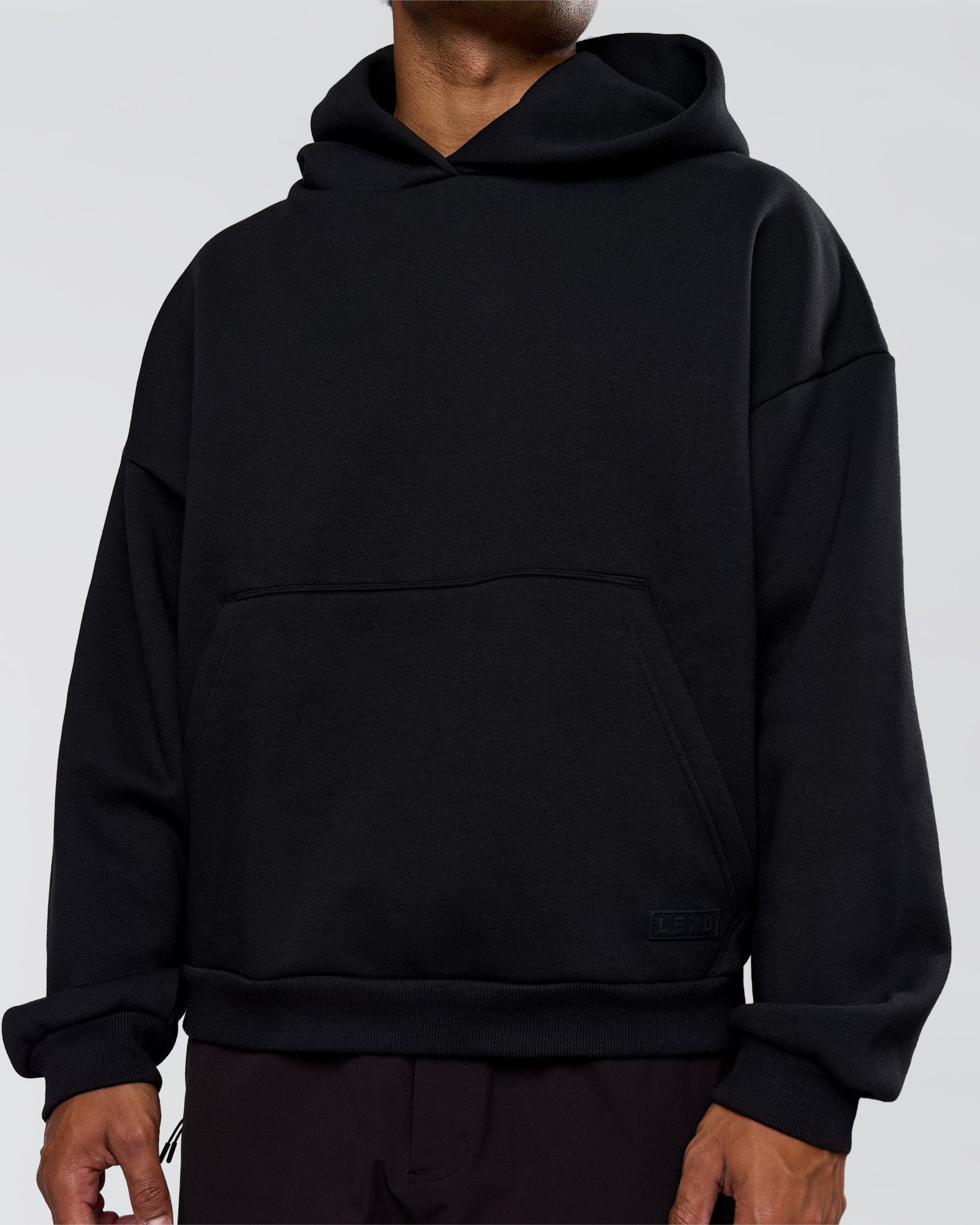 Tonal Legacy Boxy Hoodie - Black-Black | LSKD – LSKD US