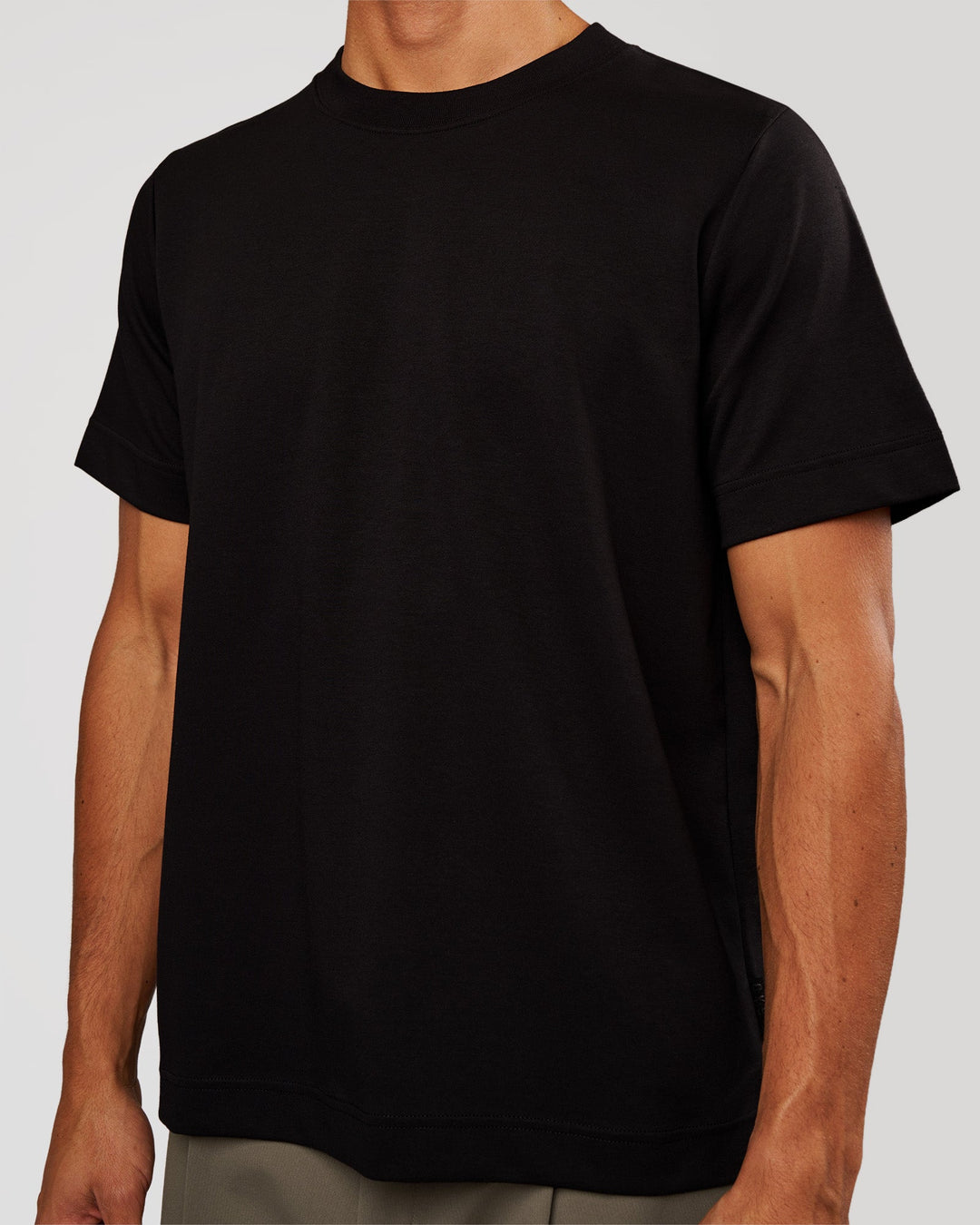 Man wearing AfterDark ZeroCrease Regular Tee - Black | Model:Albert | Size:M - view 6