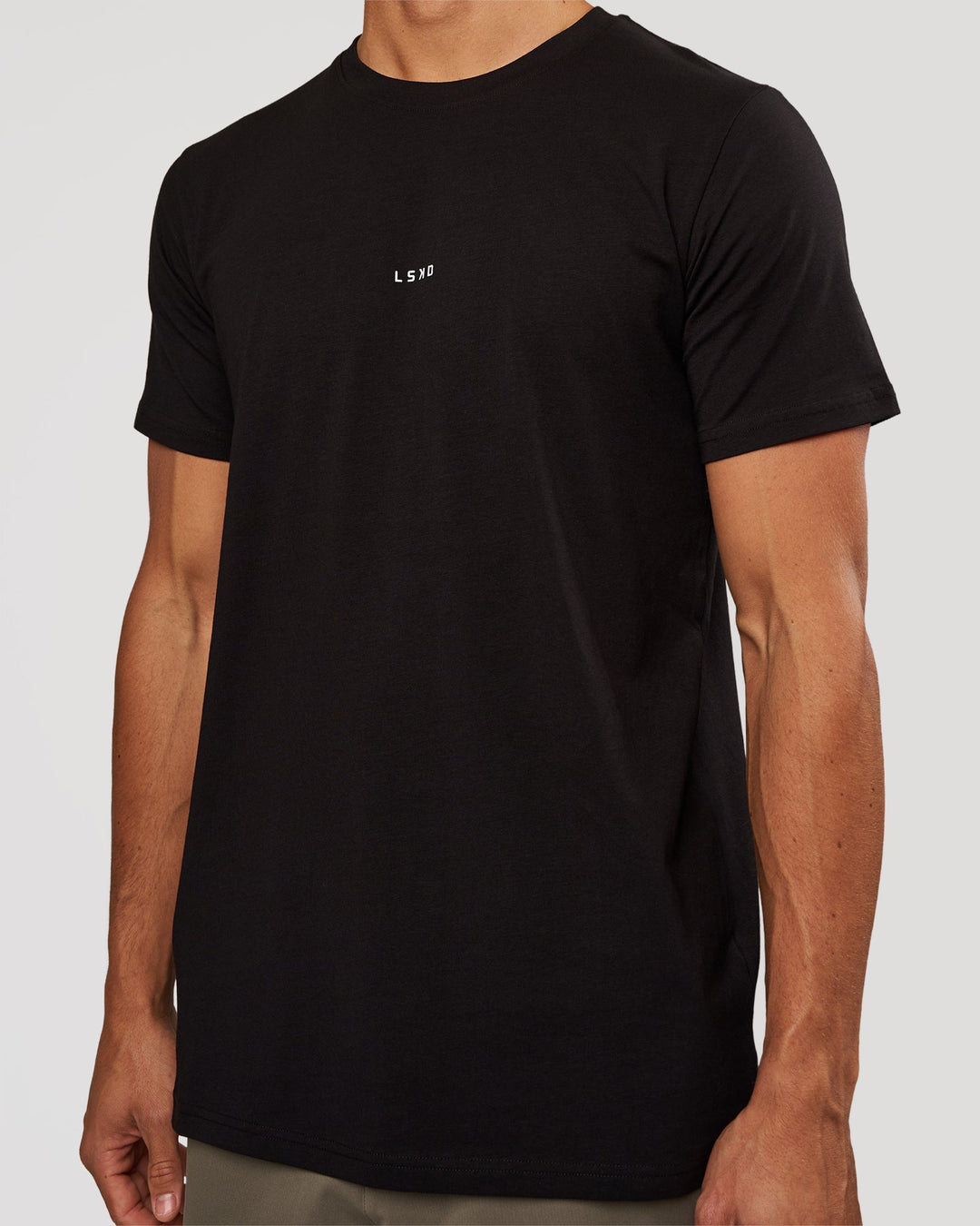Man wearing Base FLXCotton Tee - Black | Model:Albert | Size:M - view 2