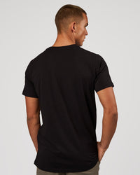 Man wearing Base FLXCotton Tee - Black | Model:Albert | Size:M | Thumbnail Index: 4