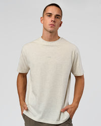 Man wearing Base FLXCotton Tee - Silver Marl | Model:Albert | Size:M | Thumbnail Index: 7