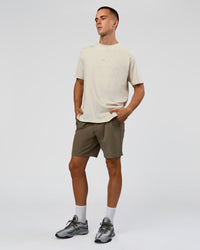 Man wearing Base FLXCotton Tee - Silver Marl | Model:Albert | Size:M | Thumbnail Index: 10