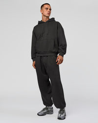 Man wearing Base Oversized DC Hoodie - Onyx | Model:Albert | Size:M | Thumbnail Index: 12