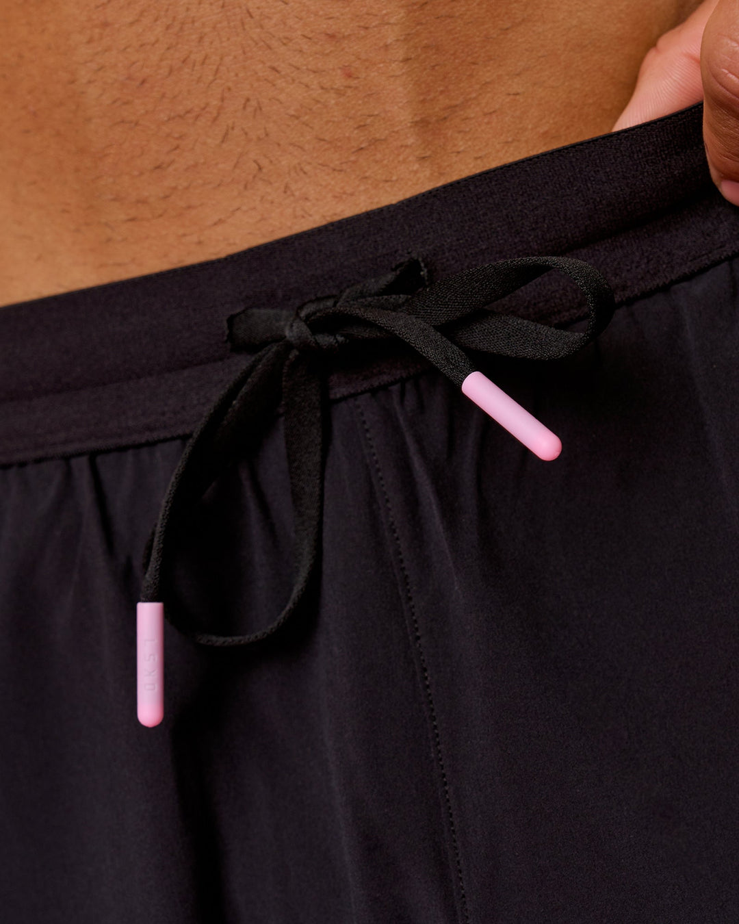 Man wearing BCAM Pace 5" Lined Running Short - Black | Model:Albert | Size:M - view 9