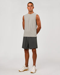 Man wearing Cadence MicroMotion Muscle Tank - Alloy | Model:Albert | Size:M | Thumbnail Index: 4
