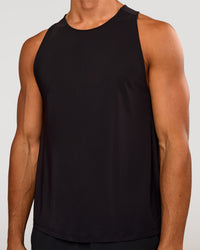 Man wearing Cadence Swift Tank - Black | Model:Albert | Size:M | Thumbnail Index: 1