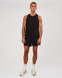 Man wearing Cadence Swift Tank - Black | Model:Albert | Size:M | Thumbnail Index: 4