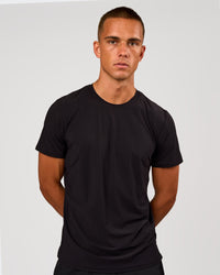 Man wearing Cadence Swift Tee - Black | Model:Albert | Size:M | Thumbnail Index: 3