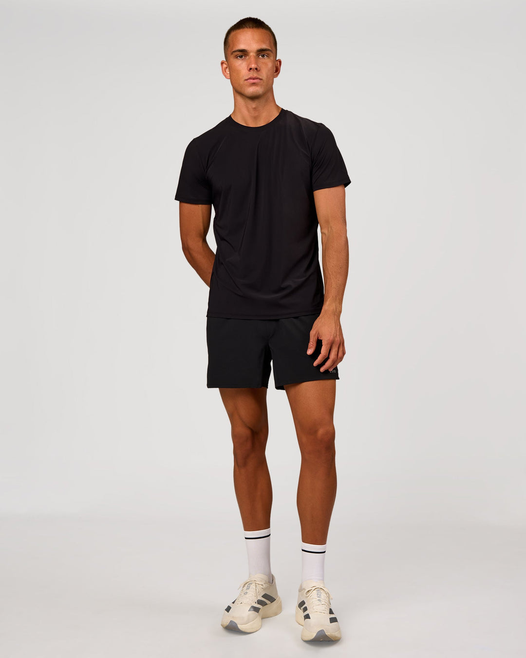 Man wearing Cadence Swift Tee - Black | Model:Albert | Size:M - view 8