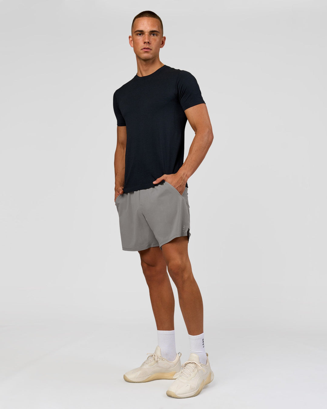 Man wearing Functional Training 7" Short - Storm Front | Model:Albert | Size:M - view 4