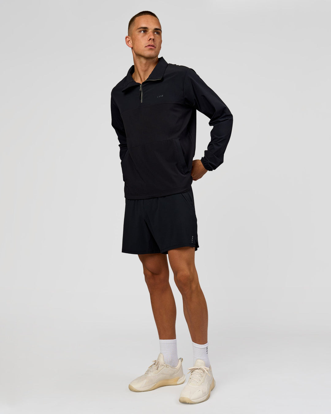 Man wearing Functional Training Jacket - Black | Model:Albert | Size:M - view 6
