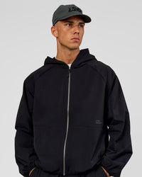 Man wearing Motion Hooded Jacket - Black | Model:Albert | Size:M | Thumbnail Index: 6