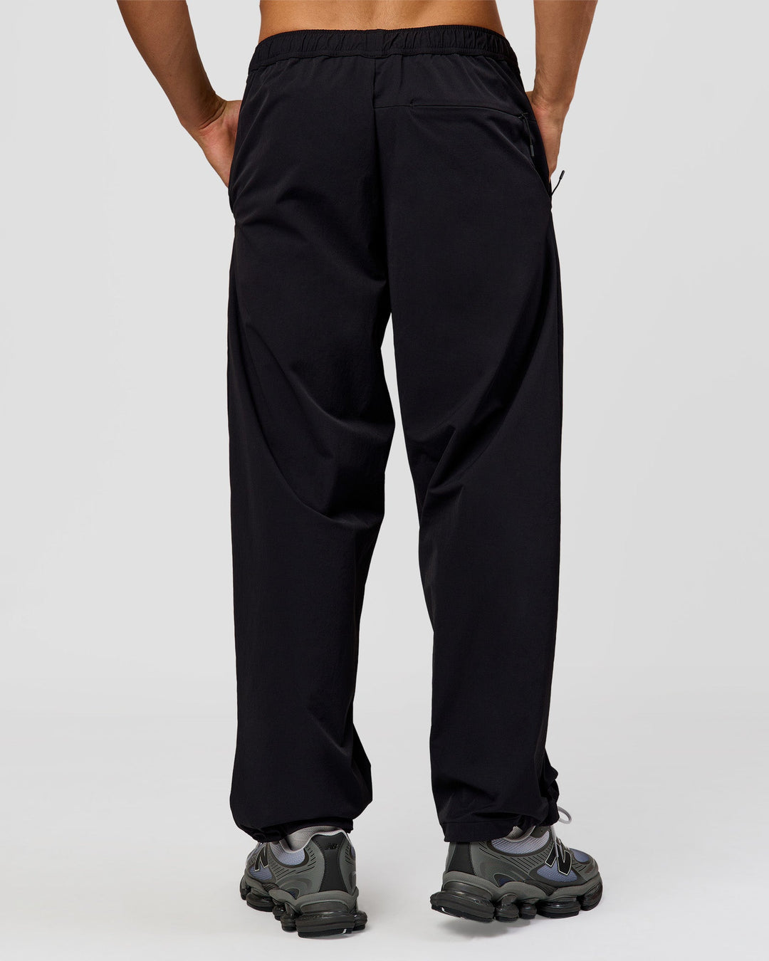 Man wearing Motion Wide Leg Pant - Black | Model:Albert | Size:M - view 2