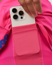 Man wearing Pace 5" Lined Running Short - Game Plan Ultra Pink | Model:Albert | Size:M | Thumbnail Index: 5