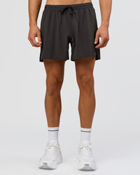 Man wearing Pace 5" Running Short - Black-Onyx | Model:Albert | Size:M | Thumbnail Index: 4