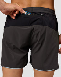 Man wearing Pace 5" Running Short - Black-Onyx | Model:Albert | Size:M | Thumbnail Index: 1