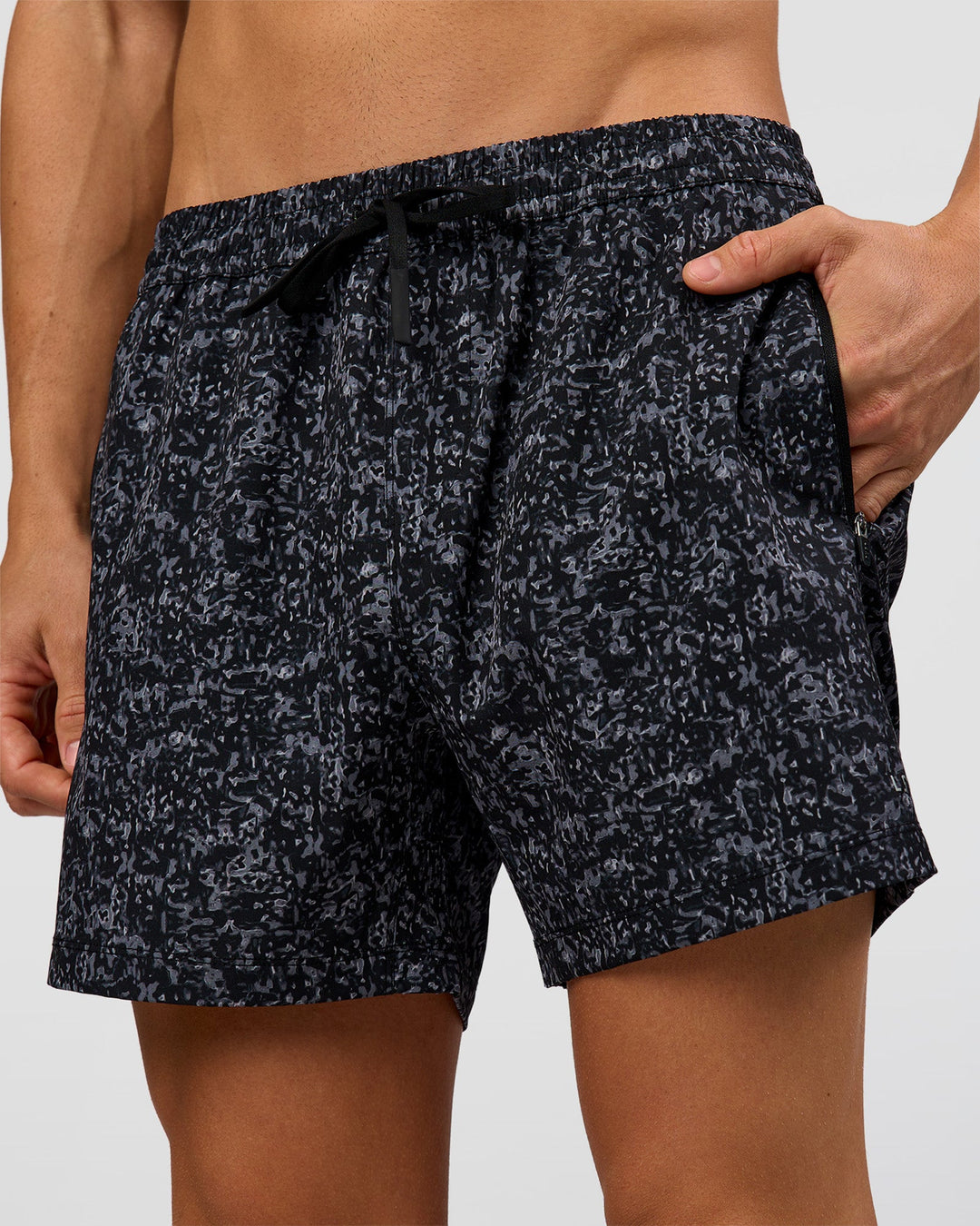 Man wearing Rep 5" Performance Short - Energy Print Black | Model:Albert | Size:M - view 1