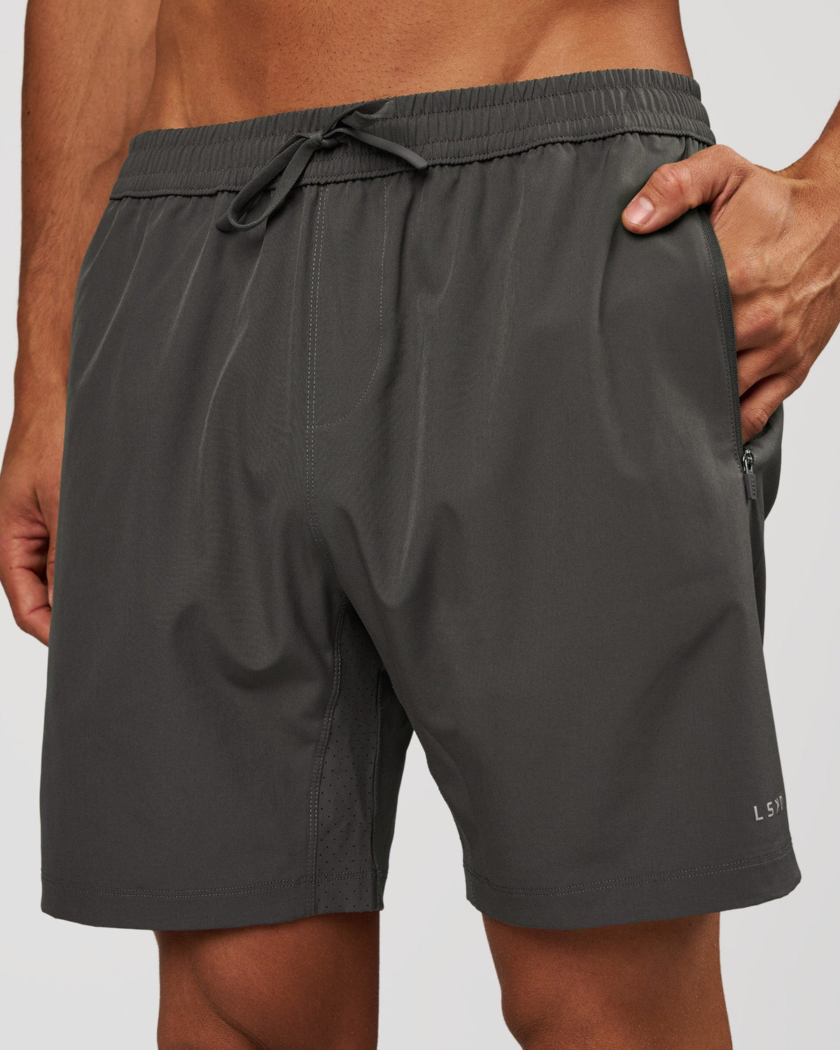 Man wearing Rep 7" Performance Short - Dark Storm | Model:Albert | Size:M