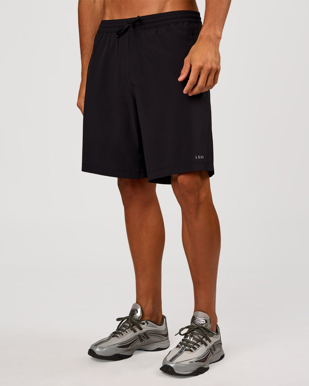 Man wearing Rep 9" Training Short - Black | Model:Albert | Size:M - view 3