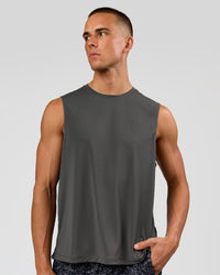 Man wearing Rep Muscle Training Tank - Dark Storm | Model:Albert | Size:M | Thumbnail Index: 0