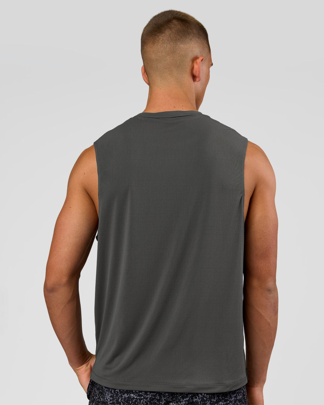 Man wearing Rep Muscle Training Tank - Dark Storm | Model:Albert | Size:M - view 5