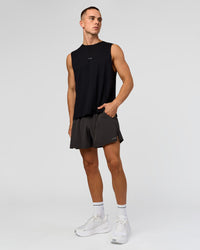 Man wearing Run Club FLXCotton Tank - Black-White | Model:Albert | Size:M | Thumbnail Index: 2