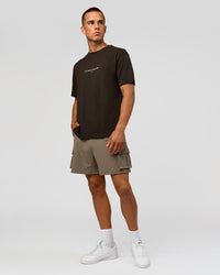 Man wearing VS6 1% Better FLXCotton Oversize Tee - Ground Coffee | Model:Albert | Size:M | Thumbnail Index: 12