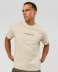 Man wearing VS6 1% Better FLXCotton Oversize Tee - Vanilla Bean | Model:Albert | Size:M | Thumbnail Index: 1