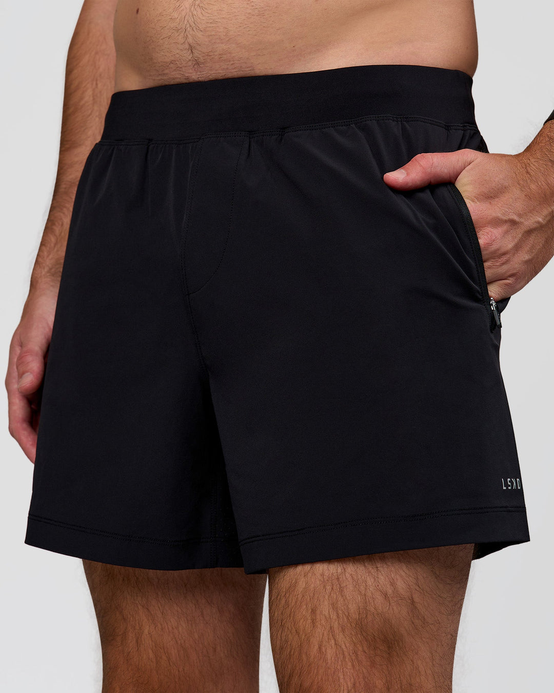Man wearing Rep+ 5” Training Short - Black | Model:Alex | Size:M - view 1