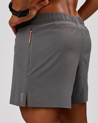 Man wearing Flow-Mode Lined 5" Short - Dark Storm | Model:George | Size:M | Thumbnail Index: 1