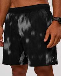 Man wearing Functional Training 7" Short - Bitmap Blur Black | Model:George | Size:M | Thumbnail Index: 1