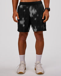 Man wearing Functional Training 7" Short - Bitmap Blur Black | Model:George | Size:M | Thumbnail Index: 7