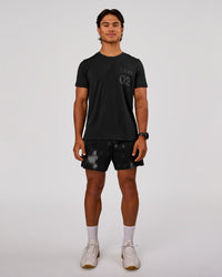 Man wearing Game Plan Rep Training Tee - Black-Onyx | Model:George | Size:M | Thumbnail Index: 2