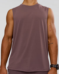 Man wearing Rep Muscle Training Tank - Cocoa Powder-Off White | Model:George | Size:M | Thumbnail Index: 2