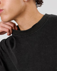 Man wearing Backline Washed Heavyweight Oversized Tee - Black Washed | Model:Leandro | Size:M | Thumbnail Index: 11