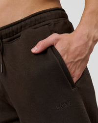 Man wearing Base Wide Leg Track Pant - Ground Coffee | Model:Leandro | Size:M | Thumbnail Index: 5