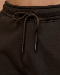 Man wearing Base Wide Leg Track Pant - Ground Coffee | Model:Leandro | Size:M | Thumbnail Index: 7