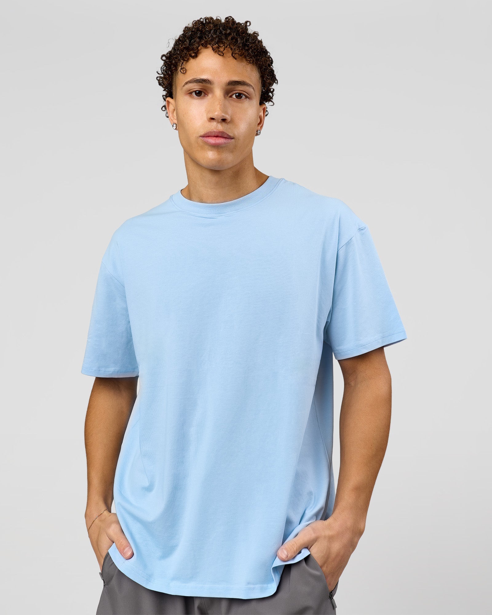 Benchmark FLXCotton Oversized Tee - Open Air-Blue Bell | LSKD