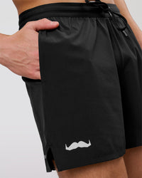 Man wearing Movember x LSKD Pace 5" Lined Running Short - Black | Model:Leandro | Size:M | Thumbnail Index: 0
