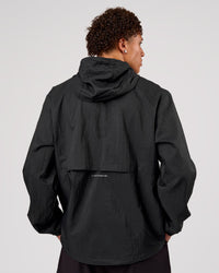 Man wearing Pace+ Lightweight Running Jacket - Black | Model:Leandro | Size:M | Thumbnail Index: 1