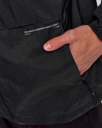 Man wearing Pace+ Lightweight Running Jacket - Black | Model:Leandro | Size:M | Thumbnail Index: 4