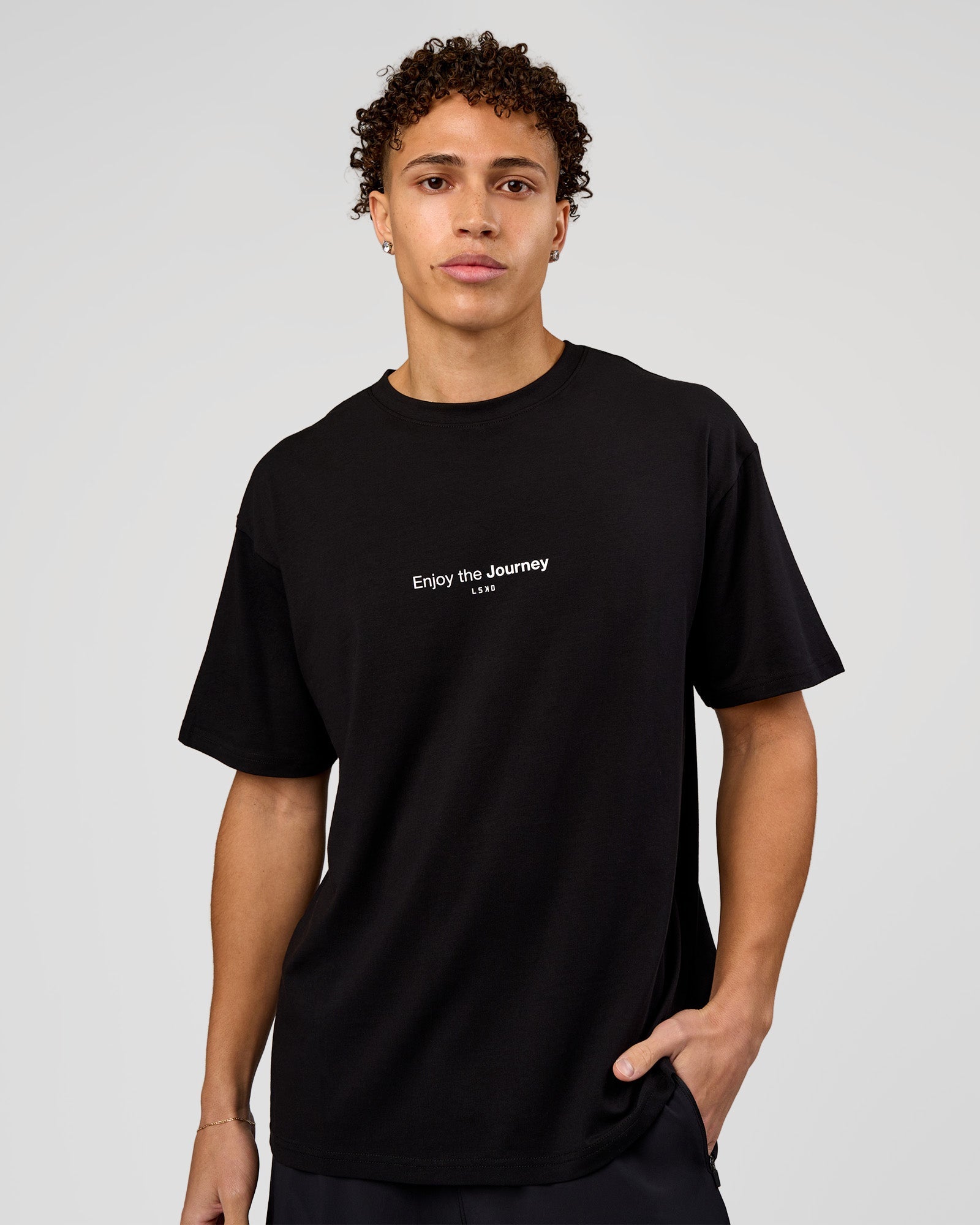 VS1 Enjoy The Journey FLXCotton Oversize Tee - Black | LSKD – LSKD US