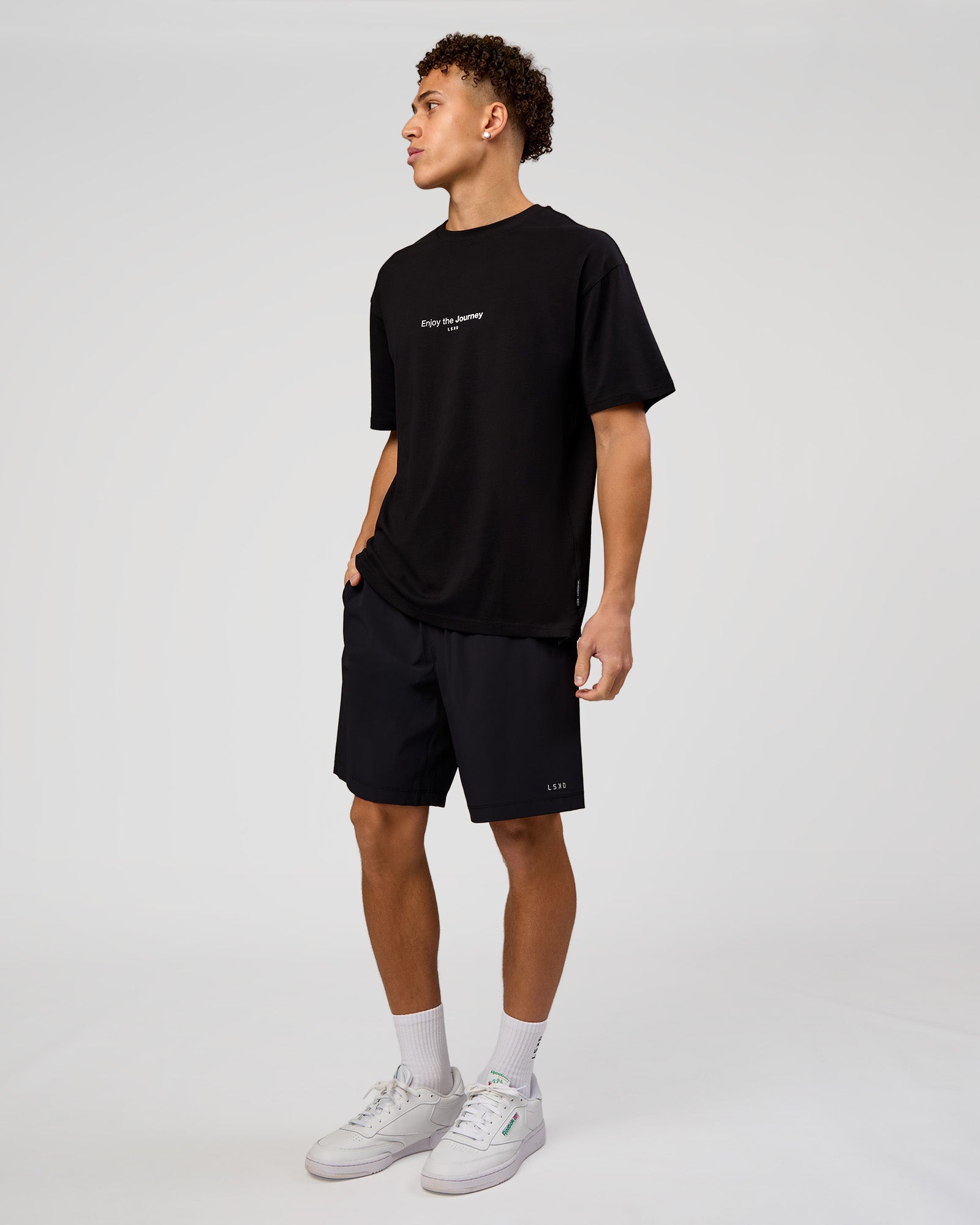 VS1 Enjoy The Journey FLXCotton Oversize Tee - Black | LSKD – LSKD US