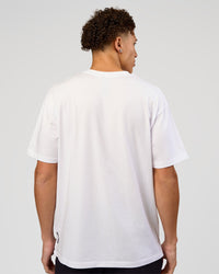 Man wearing VS6 1% Better FLXCotton Oversize Tee - White | Model:Leandro | Size:M | Thumbnail Index: 6