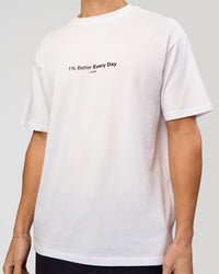 Man wearing VS6 1% Better FLXCotton Oversize Tee - White | Model:Leandro | Size:M | Thumbnail Index: 8